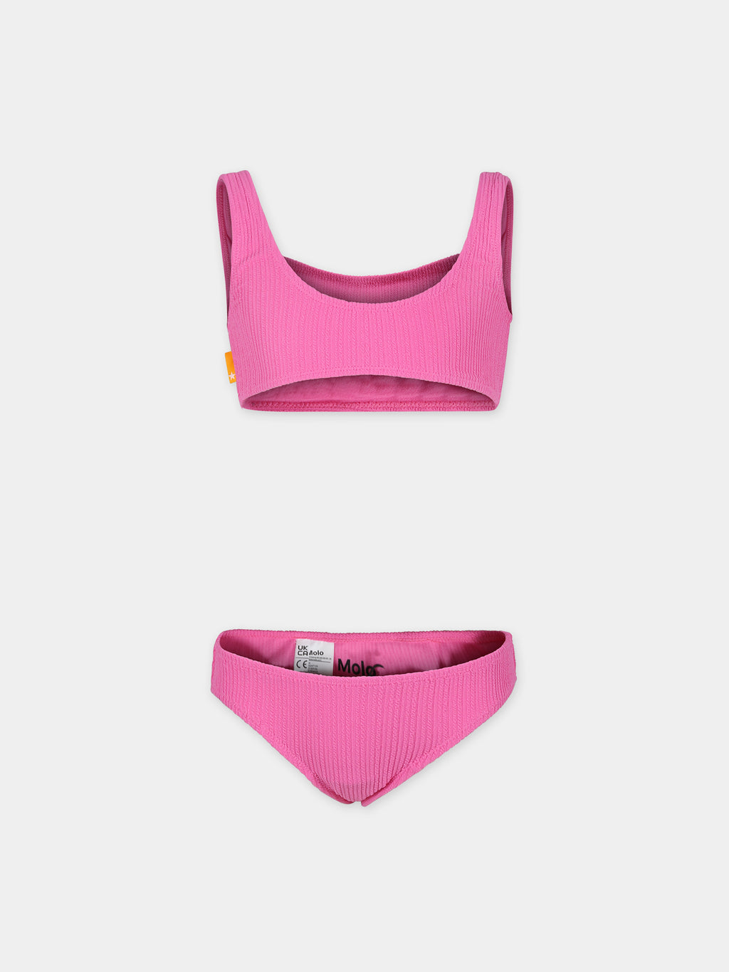 Fuchsia bikini for girl with logo